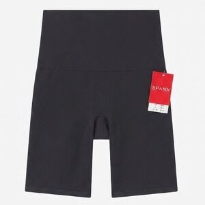 SPANX Look At Me Now Bike Short Very Black High Waisted Shapewear Small - WD